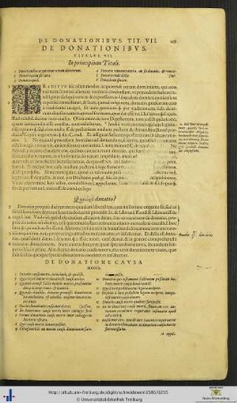 Titulus VII. De Donationibus.