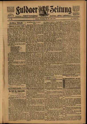 Dritte Ausgabe vom Samstag, den 20. Juli 1907.