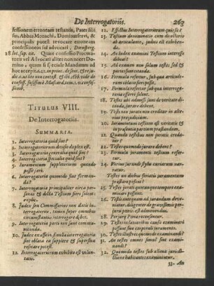 Titulus VIII. De Interrogatoriis.
