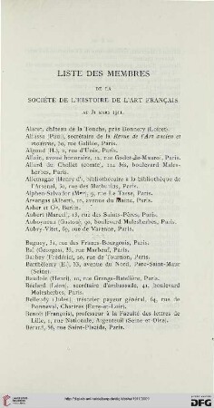Liste des membres