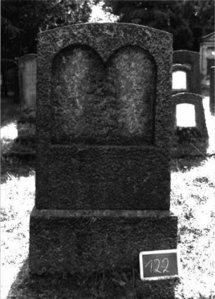 Grabstein 122 Texttafeln fehlen: Grabstein 122