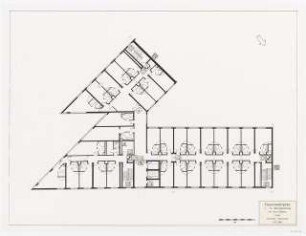 Hotel Art´otel, Dresden: Feuerwehrplan, Grundriss 1. - 4. Obergeschoss, Maßstabsleiste