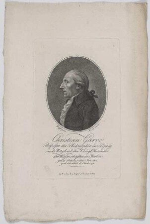 Bildnis des Christian Garve
