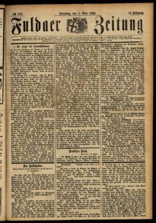 Ausgabe vom Dienstag, den 03. Mai 1892.