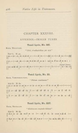 Chapter XXXVIII. Appendix - Indian tunes