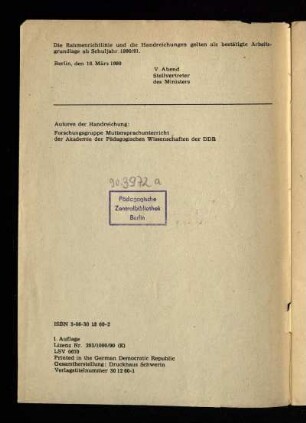 Die Rahmenrichtlinie und ...