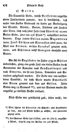 1) Seide.