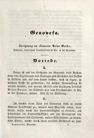 A. von Lamartine's sämmtliche Werke, 12. Genovefa die Magd : Volkserzählung