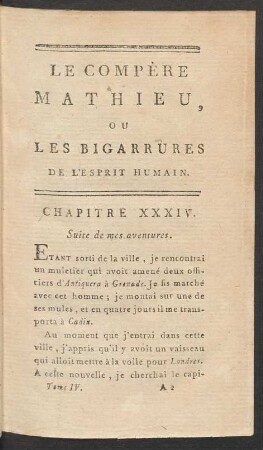 Chapitre XXXIV. Suite de mes aventures