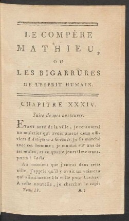 Chapitre XXXIV. Suite de mes aventures
