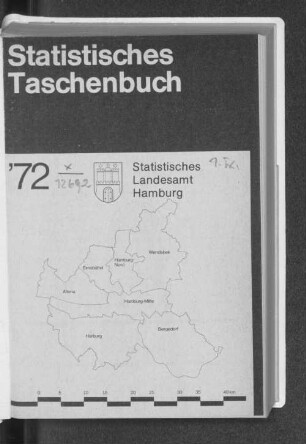 1972: Statistisches Taschenbuch // Statistisches Landesamt Hamburg
