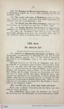 VIII. Saal (Nr. 816 - 861)