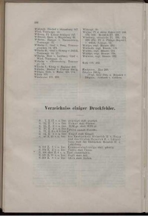Verzeichniss einiger Druckfehler