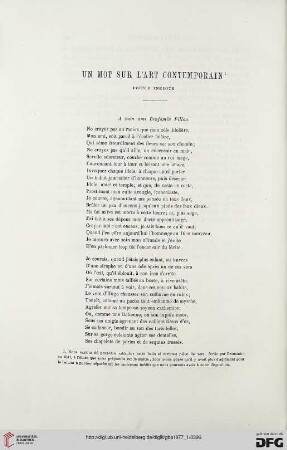 Un mot sur l'art contemporain: poésie inédite