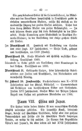 Raum VIII. China und Japan