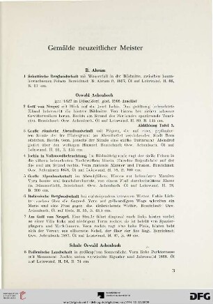 Gemälde neuzeitlicher Meister (Nr. 1-209)