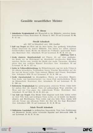 Gemälde neuzeitlicher Meister (Nr. 1-209)
