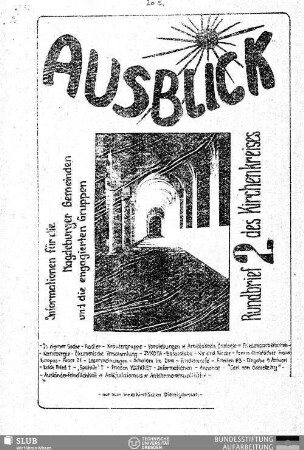 3.1988: Ausblick : Informationen für die Magdeburger Gemeinden