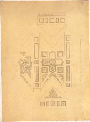 Klenze, Leo von; St. Petersburg (Russland); Eremitage - Plafond (Ansicht)