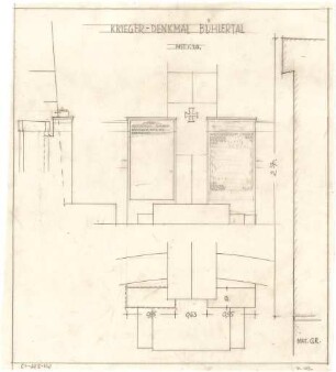 Billing, Hermann; Bühlertal (Baden-Württemberg); Kriegerdenkmal - Details