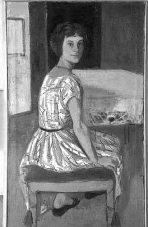 Freiburg: Ausstellung Stadthalle, Gemälde von Rudolf Riester, Portrait eines jungen Mädchens