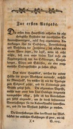 Ernst Platners Philosophische Aphorismen : nebst einigen Anleitungen zur philosophischen Geschichte, Erster Theil