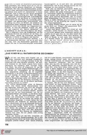N.F. 11.1931: "Das Kind will naturrichtig zeichnen"