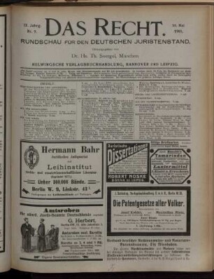 Nr. 9. 10. Mai 1905.