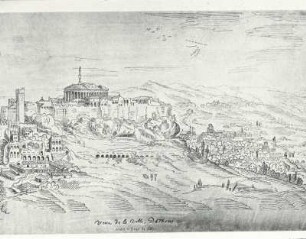 Athen, Félix Périn: L'Acropole d'Athènes 1670. Lithographie. Omont XXIX