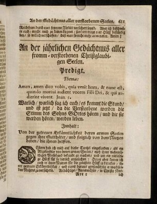 681-688, An der jaehrlichen Gedaechtnus aller fromm ...