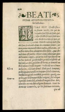 Beati Iudae Apostoli Epistola Catholica.