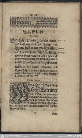 Leichenpredigt : Hoch-Adelicher Leich-Sermon. Votum. Proloquium. [Textus]. Exordium. Tractatio