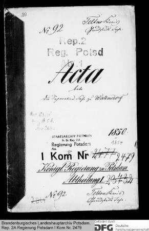 Separation zu Waltersdorf, Kr. Teltow