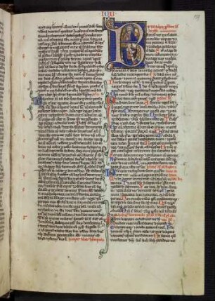 Historisierte Initiale (Psalm 1)): B(eatus vir): Gottvater und der Psalmist David