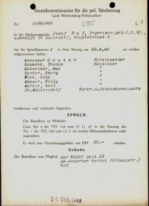 Ruf, Josef