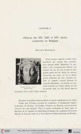 Chapitre II. Œuvres des XIIe, XIIIe, et XIVe siècles conservées en Belgique