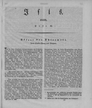 Skizze der Thierwelt / vom Grafen Georg von Buquoy