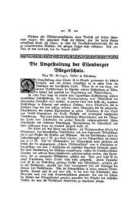 Die Umgestaltung der Eilenburger Bürgerschule