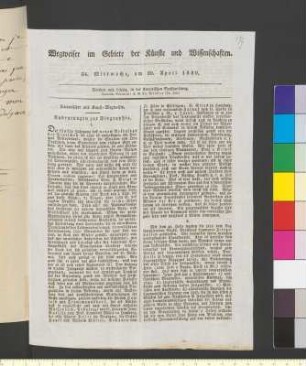Brief von Küstner, Karl Theodor von an Goethe, Johann Wolfgang von