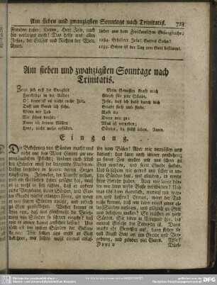 Am sieben und zwanzigsten Sonntage nach Trinitatis
