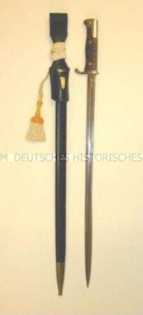 Seitengewehr 98 a. A. mit Scheide und Troddel