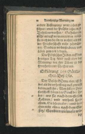 Erklärung des Göttlichen Befehls.