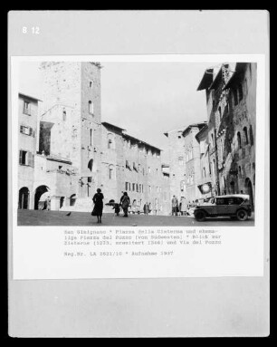 Piazza della Cisterna & ehemalige Piazza del Pozzo