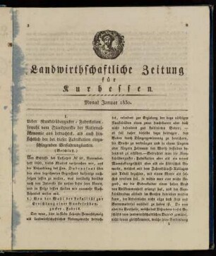 Monat Januar 1830