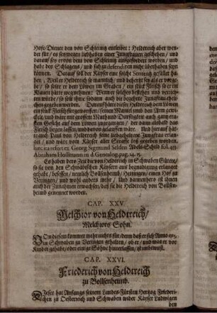 Cap. XXVI. Friederich von Heldtreich zu Bollsenheimb