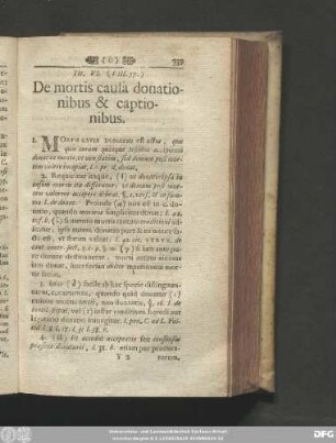 Tit. VI. (VIII. 57.) De mortis causa donationibus & captionibus.