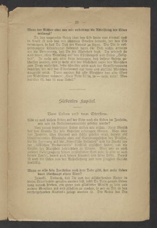 Siebentes Kapitel