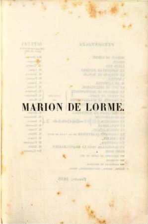 Oeuvres complètes : drames. 4, Marion de Lorme