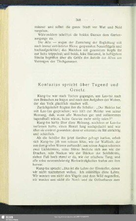 Konfuzius spricht über Tugend und Gesetz