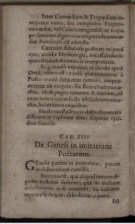 Cap. XIII. De Genesi in imitatione Poetarum